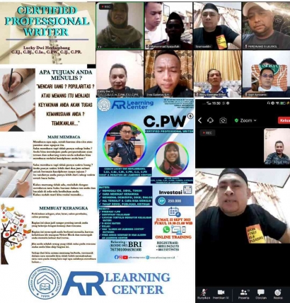 AR Learning Center Telah Menggelar Pelatihan Certified Professional Writer (C.PW) Batch 5