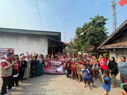 Pasar Murah di Desa Karangraharja, Cikarang Utara: Sembako Hanya Ditebus 10 Ribu dari 70 Ribu