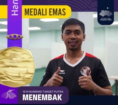 Pecah Telur! Atlet Menembak Muhammad Sejahtera Sumbang Emas Pertama Indonesia di Asian Games 2022