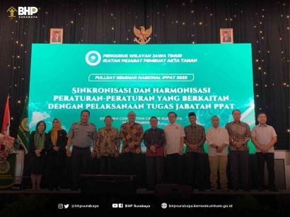 Hadir sebagai Narasumber, Kepala BHP Surabaya Tekankan Hubungan Mitra Kerja BHP dengan PPAT