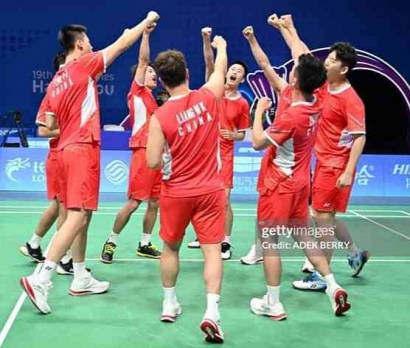 Berhasil Comeback, Tim Putra Bulutangkis China Sukses Meraih Medali Emas Asian Games 2022