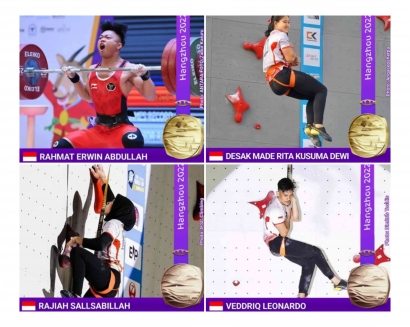 Update Klasemen Sementara Perolehan Medali Asian Games 2022 (03/10/23), Indonesia Naik Ke peringkat 12