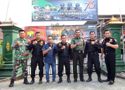 Senkom Mitra Polri Kecamatan Pedan Silaturohim dan Pasang Spanduk HUT TNI ke-78