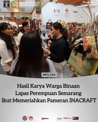 Hasil Karya Warga Binaan Lapas Perempuan Semarang Ikut Memeriahkan Pameran INACRAFT