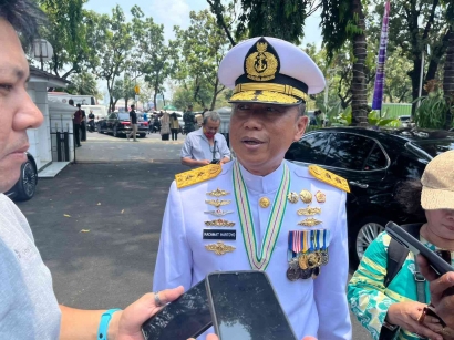 Laksda TNI Rachmat Hartoyo Hadiri Upacara HUT TNI ke-78 di Monas