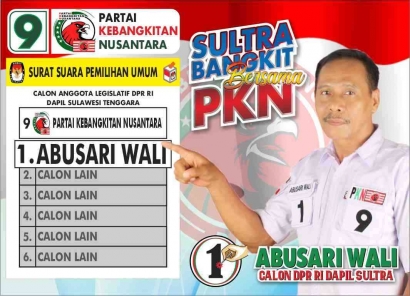 Abusari Wali Caleg DPR RI Nomor Urut 1 Dapil Provinsi Sulawesi Tenggara