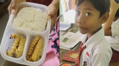Seorang Guru Mengejek Siswanya yang Membawa Bekal Ulat Sagu. Netizen: Itu Baik untuk Tubuh, Tolong Dihargai!