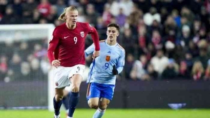 Norwegia Vs Spanyol 0-1: Haaland Tak Berkutik