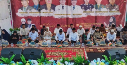 Ketua DPRD dan Dandim 1311 Berdoa Bersama dalam Peringatan HUT Ke-10 Morowali Utara dan HUT Ke-78 TNI