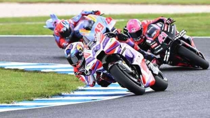 Johann Zarco Juara MotoGP Australia 2023, Jorge Martin Kehilangan Posisi Terdepan