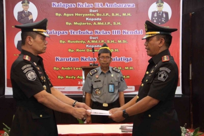 Kepala Divisi Administrasi Kemenkumham Jateng, Pimpin Sertijab 3 Kepala UPT