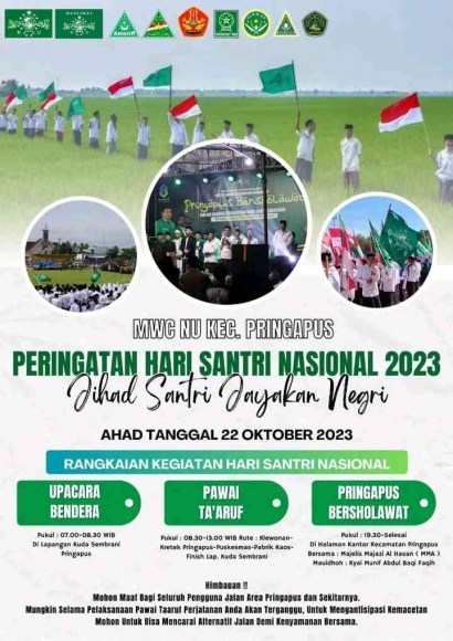 Penerapan Nilai Pancasila dalam Peringatan Hari Santri Nasional 2023 di Kecamatan Pringapus, Kabupaten Semarang