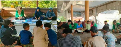Mahasiswa Kuliah Kerja Nyata Membantu Mengajar di TPA Darul Mua'rif dan Balai Pengajian Meunasah Gampong Teungoh