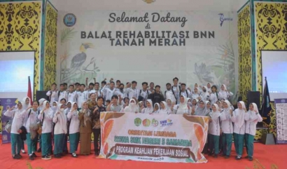SMK Negeri 5 Samarinda Gelar Orientasi Lembaga di Balai Rehabilitasi BNN Tanah Merah