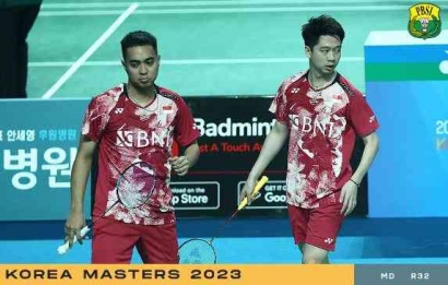 Kevin/Rahmat Lolos ke 16 Besar Korea Masters 2023 usai Pasangan Jin/Ki Mundur karena Cedera