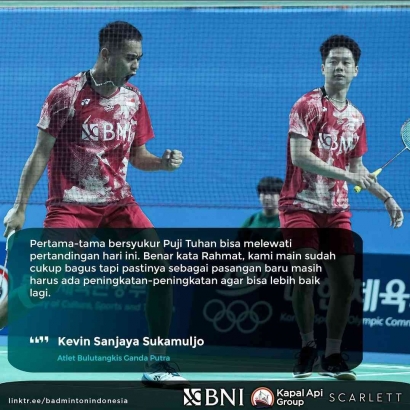 Bombastis! Diwarnai Insiden Tragis, Debut Kevin/Rahmat Melaju ke Babak 16 Besar Korea Masters 2023