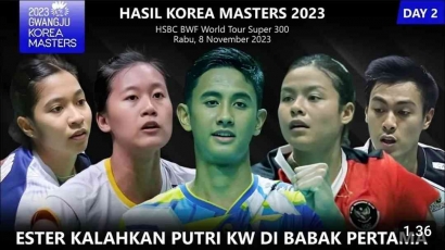 Keren! Hasil Lengkap Wakil Indonesia di Babak 32 Besar Korea Masters 2023 (8/11)
