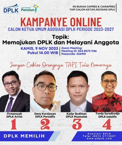 Asosiasi DPLK Gelar Kampanye Online Calon Ketua Umum Periode 2023-2027