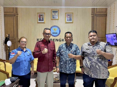 Perkuat Sinergitas dan Kolaborasi, Kalapas Bengkulu Silahturahmi ke BNN Kota Bengkulu