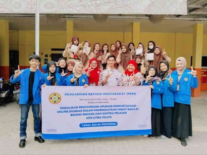 Kegiatan PKM Mahasiswa Sastra Indonesia Unpam di MTS Citra Pelita Kabupaten Tangerang