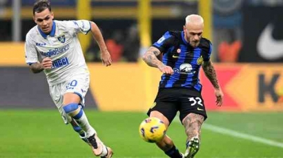 Inter Vs Frosinone: 2 Gol Tanpa Balas Antarkan Nerazzrurri ke Puncak Klasemen