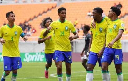 Brasil U-17 Sarangkan 9 Gol Tanpa Balas ke Gawang Kaledonia Baru U-17