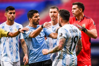 (Preview) Kualifikasi Piala Dunia 2026, Argentina vs Uruguay : Reuni Messi dan Suarez