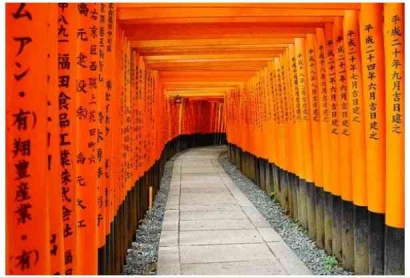 Ribuan "Torii" Orange Sepanjang Ratusan Meter Menuju Puncak Inariyama di Fushimi Inari Taisha Shine