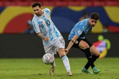 Tango KALAH! Argentina vs Uruguay 0-2: Messi Tak Berkutik, Juara Dunia Mulai Karatan