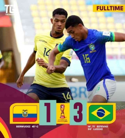 Taklukkan Ekuador, Brazil Menjadi Tim Pertama yang Berhasil Lolos ke Babak Perempatfinal Piala Dunia U-17 2023