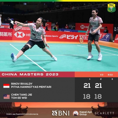 Keren! Kalahkan Malaysia, Rinov/Pitha ke 16 Besar China Masters 2023