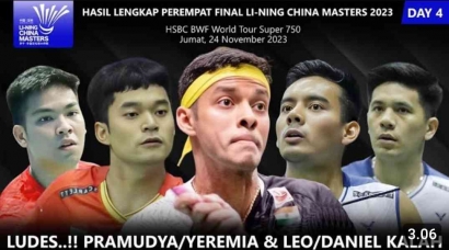 Menyedihkan! Intip Hasil Lengkap Babak Perempat Final China Masters 2023 (24/11)