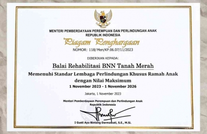 Bareta Terima Penghargaan LPKRA Nilai Maksimum dari Kementerian PPPA Republik Indonesia