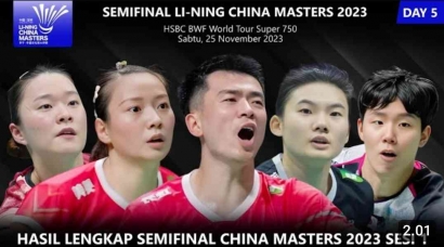 Mantap! Intip Hasil Lengkap Babak Semifinal China Masters 2023 (25/11)