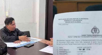 Viral, Dokumen Penting Sekretariat Kemalingan. Andre Hariyanto Laporkan SPKT dan Bareskrim