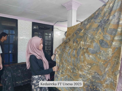 Mahasiswa Kedaireka FT Unesa 2023 Berhasil Mengadakan Workshop Batik Ecoprint