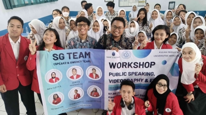 Mahasiswa Universitas Mercu Buana (UMB) Menggelar Workshop Public Speaking, Videography, dan Editing dalam Kuliah Peduli Negeri di SMK Candra Naya
