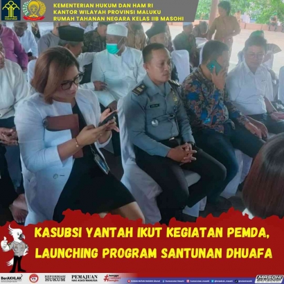 Rutan Masohi Ikuti Launching Program Santunan Dhuafa