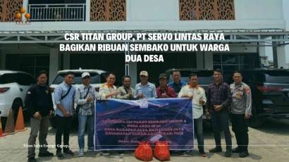 Dukungan PT Servo Lintas Raya (Titan Group) CSR Ribuan Paket Sembako untuk Warga