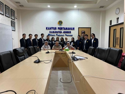Mahasiswa Program Magang MBKM FH UNEJ Ikut Serta Sukseskan Program PTSL 2023 di Kantor ATR/BPN Kabupaten Jember