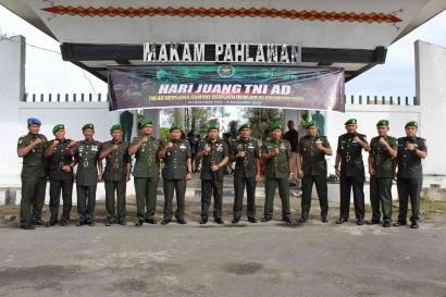 Letkol Inf Ahmad Afriyan Rangkuti Dandim 0205/Tanah Karo Pimpin Ziarah dalam Rangka HJ TNI AD ke-78