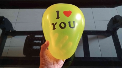 Balon Bertuliskan I Love You