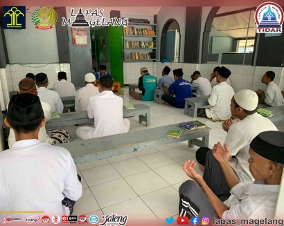 Pelita Spiritual, Kegiatan Yasinan dan Tahlil di Masjid At Taqwa Lapas Magelang