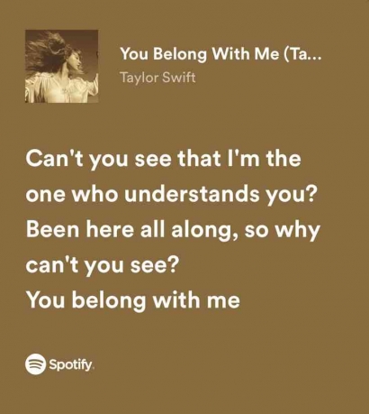 Makna dalam Lagu " You Belong With Me - Taylor Swift", Ketika Persahabatan Berubah Jadi Cinta