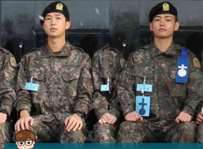 Makin Gagah, Potret Terbaru RM dan V BTS saat Wajib Militer Tuai Pujian dari Netizen