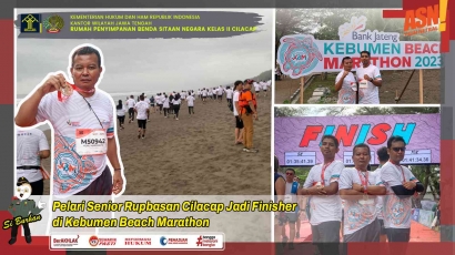 Pelari Senior Rupbasan Cilacap Jadi Finisher pada Gelaran Kebumen Beach Marathon