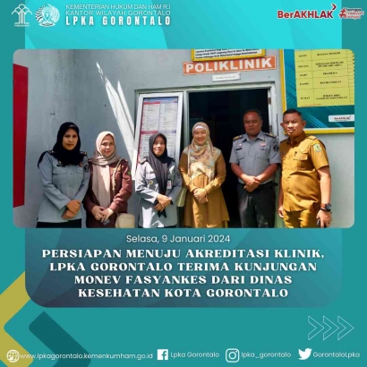 LPKA Gorontalo Terima Kunjungan Monev Fasyankes dari Dinas Kesehatan Kota Gorontalo