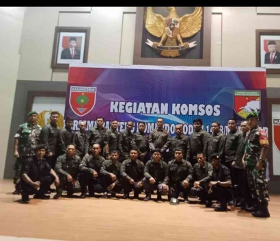 Banteng Komando Koramil 11/BKY Mengikuti Giat Komsos yang Digelar Kodim 1408/MKS