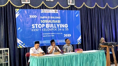 Sosialisasi "Stop Bullying" dalam Rangka Pencegahan Bullying pada SMPN 02 Balong bersama Mahasiswa KKN-T Universitas PGRI Madiun