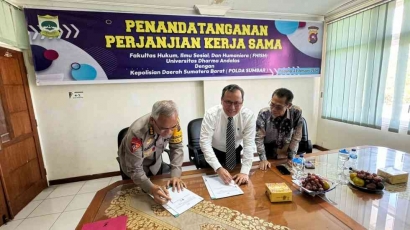 MoA: Universitas Dharma Andalas dan Kepolisian Daerah Sumatera Barat Wujudkan Tri Dharma Perguruan Tinggi